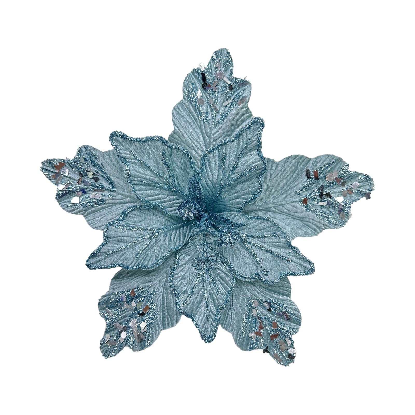 Jazuaiao Artificial Christmas Star Posies Christmas Garnishes Permanent Polystyrene Holiday Telecommute Party Celebratory Decoration for Indoor Worktop Firepit Garnishes Silkflowers