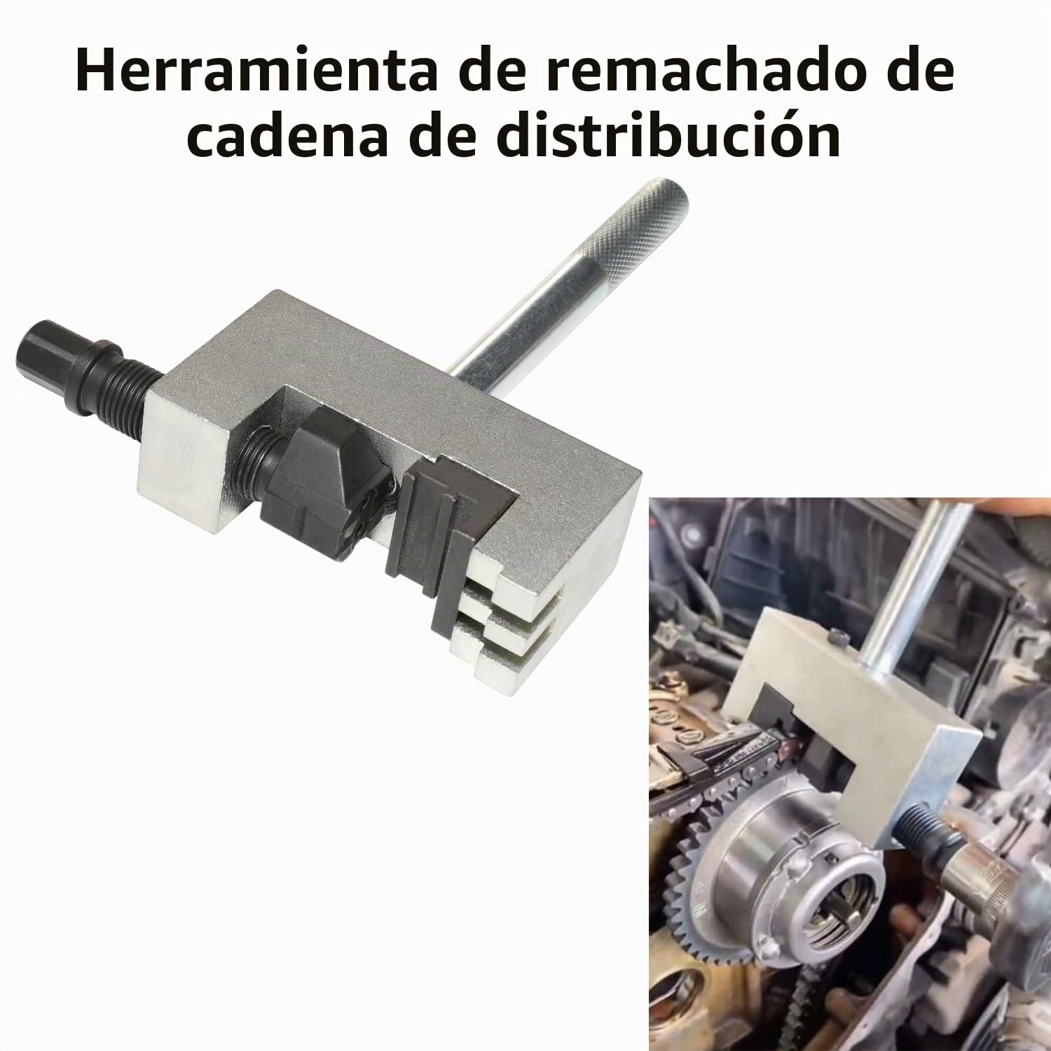 DPTOOL Instalador de extracción de Cadena de distribución del Motor, Kit de Herramientas de Montaje de Interruptor, Herramienta de remachado, desmontador de Doble árbol de levas