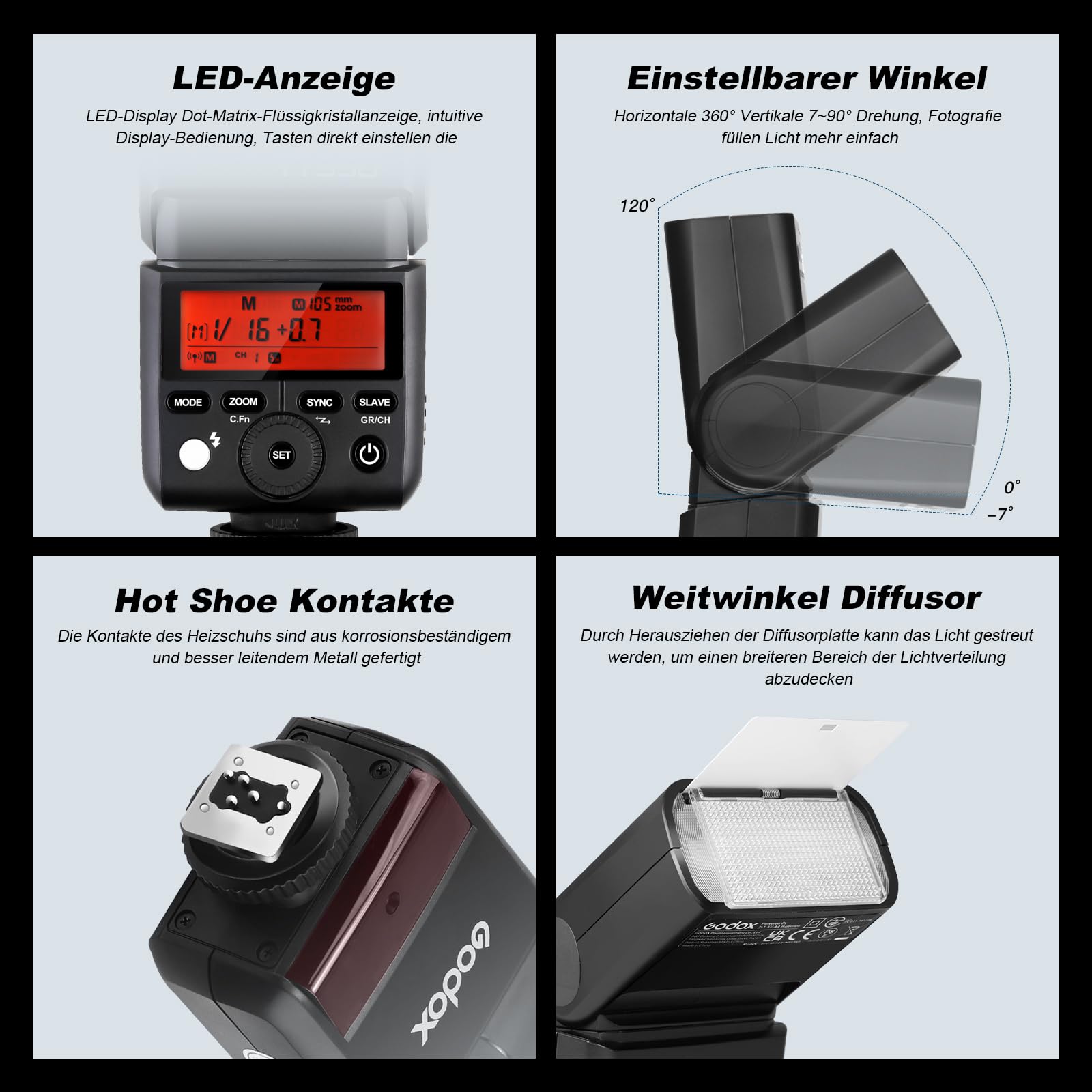 Godox TT350C Systemblitzgerät Kamerablitz Speedlite für Canon 2.4G Wireless X System 1/8000s TTL HSS Mini 2500mAh Lithium Battery 0.1~2.2s Recycle Time Gehörena 5D Mark Ill 80D 7D 760D