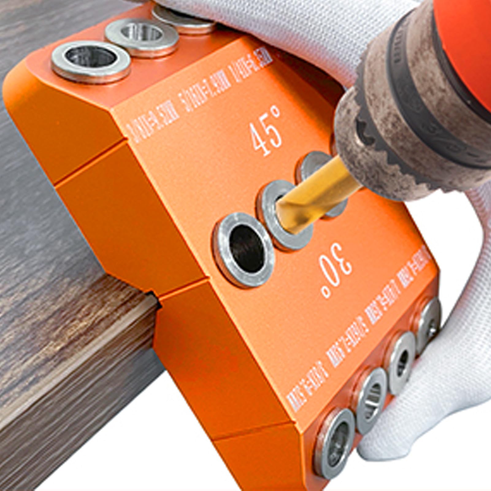 Dima Per Fori Angolari Juwacoo - Guida Trapano Per 30°, 45°, 90° Con Misure Preimpostate - Foto 2