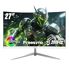 ZZA 27 Curved Gaming Monitor Full HD 1920x1080P VA Panel 1800R Computer Monitor 200HZ CP Screen 100 sRGB