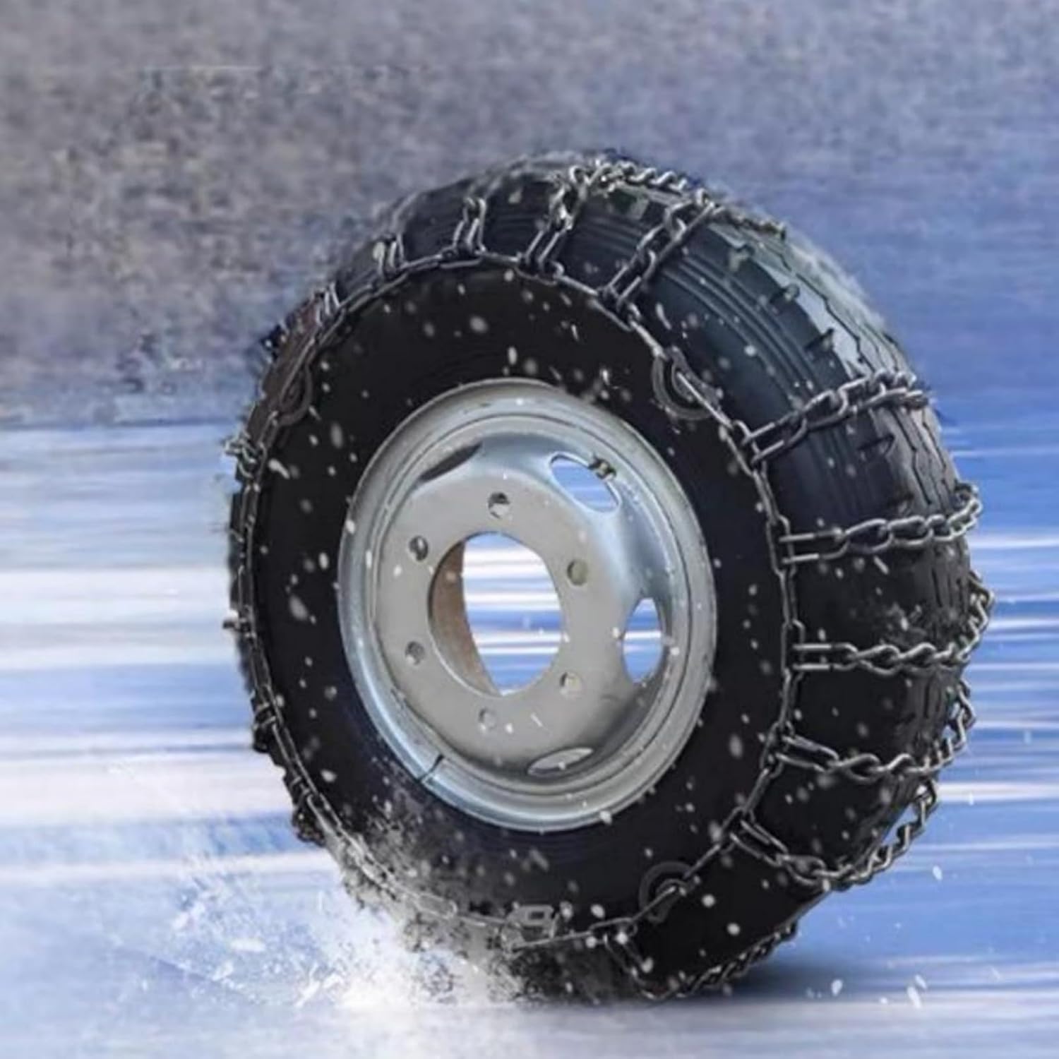 Snow Chains Tire Chains For Cars Suv Pickup Trucks - Quick Fit AND Easy Installation, Reusable Universal Emergency Traction Snow Chains 6.00-14 9mm 295/80R22.5