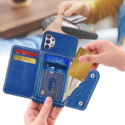 Miniatura 3 de Asuwish Funda para teléfono Samsung Galaxy A32 4G de 6.4 pulgadas con protector de pantalla de vidrio templado y soporte para tarjeta de crédito,