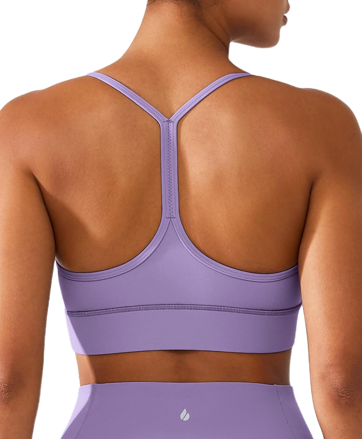 BRXL Y Back Sports Bras for Women Padded Racerback Low Impact Soft Thin Strap Workout Yoga Gym Casual