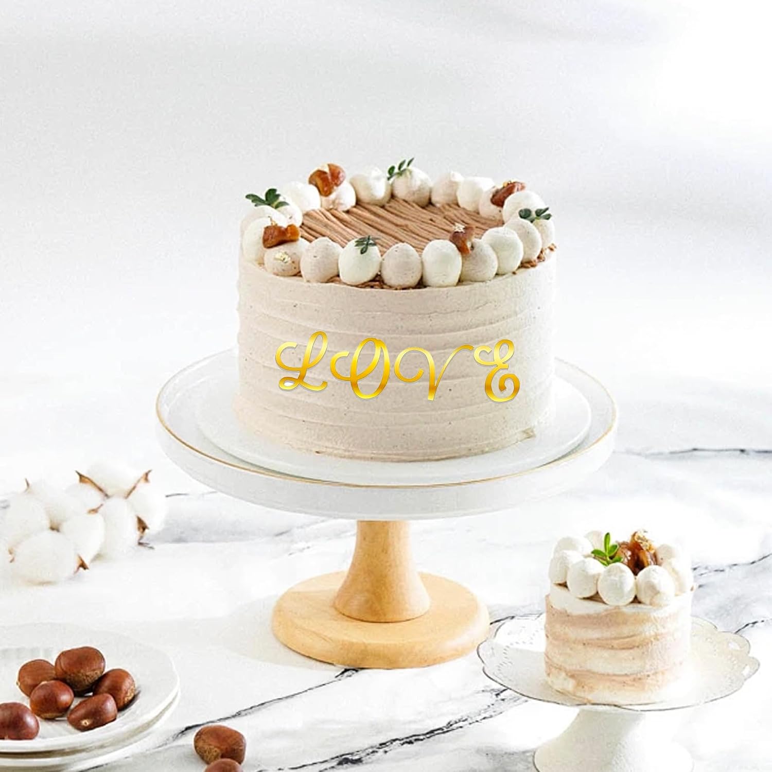 Acrylic Alphabet Cake Topper, DIY Personalized Name Cake Toppers with A-Z Letter Set Gold Cake Topper for Custom Wedding Cake Decorations, Baby Birthday Party Supplies (Style 1)