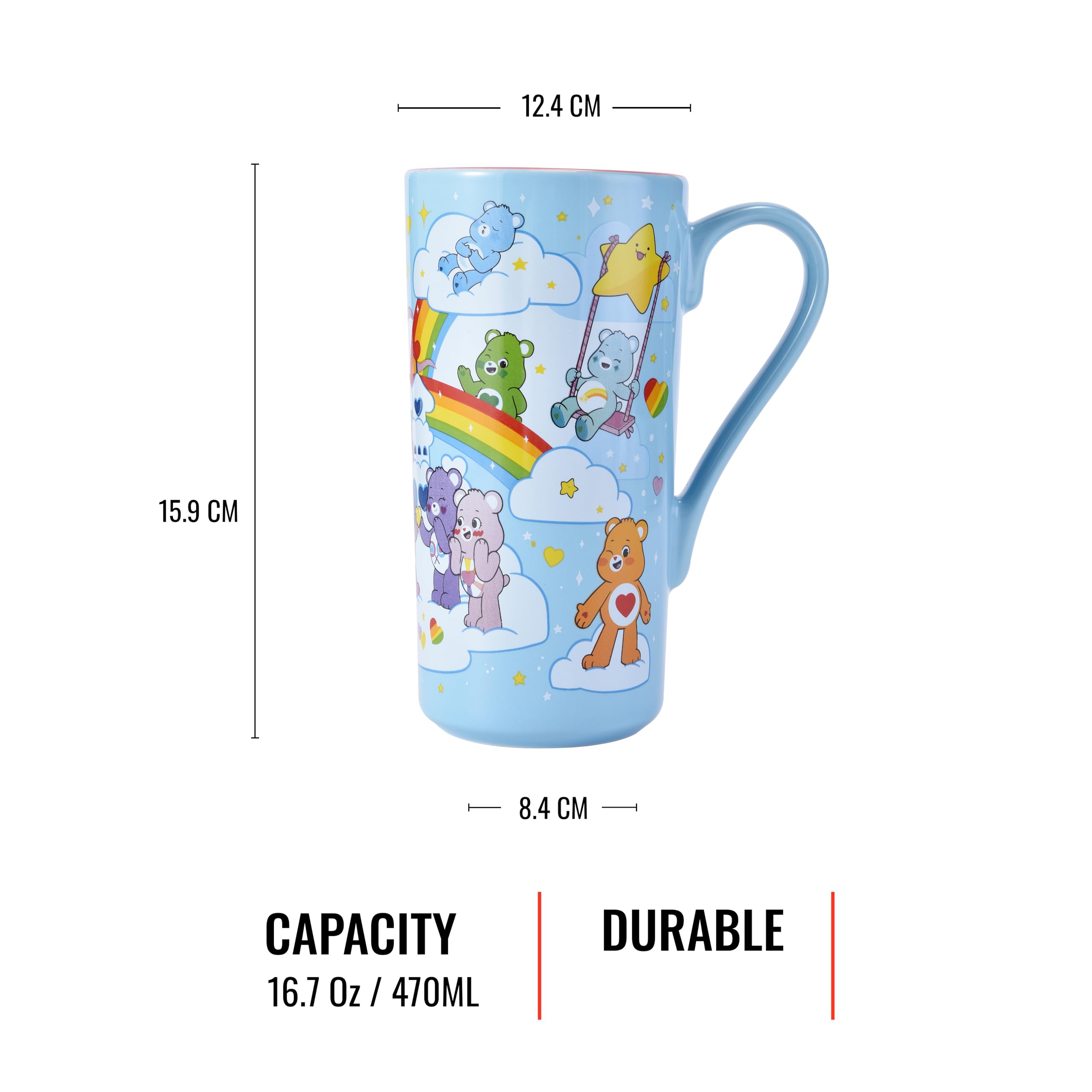 Pyramid International Care Bears Rainbow Friends Classic 80er Jahre Keramik Grande Cappuccino Tasse – 470 ml, Einheitsgröße