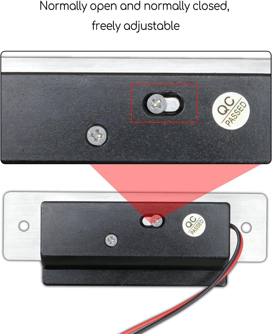 12V DC Heavy Duty Electric Door Strike Lock ANSI Standard, Fail-Secure and Fail-Safe Adjustable Fit for Door Access Control System Mortise or Cylindrical Lock