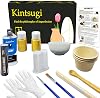 Kintsugi Repair Kit Gold, Kintsugi kit Repair Your Cherish Ceramics with Gold Glue & Putty, Starter Ceramic for Handmade Beginner