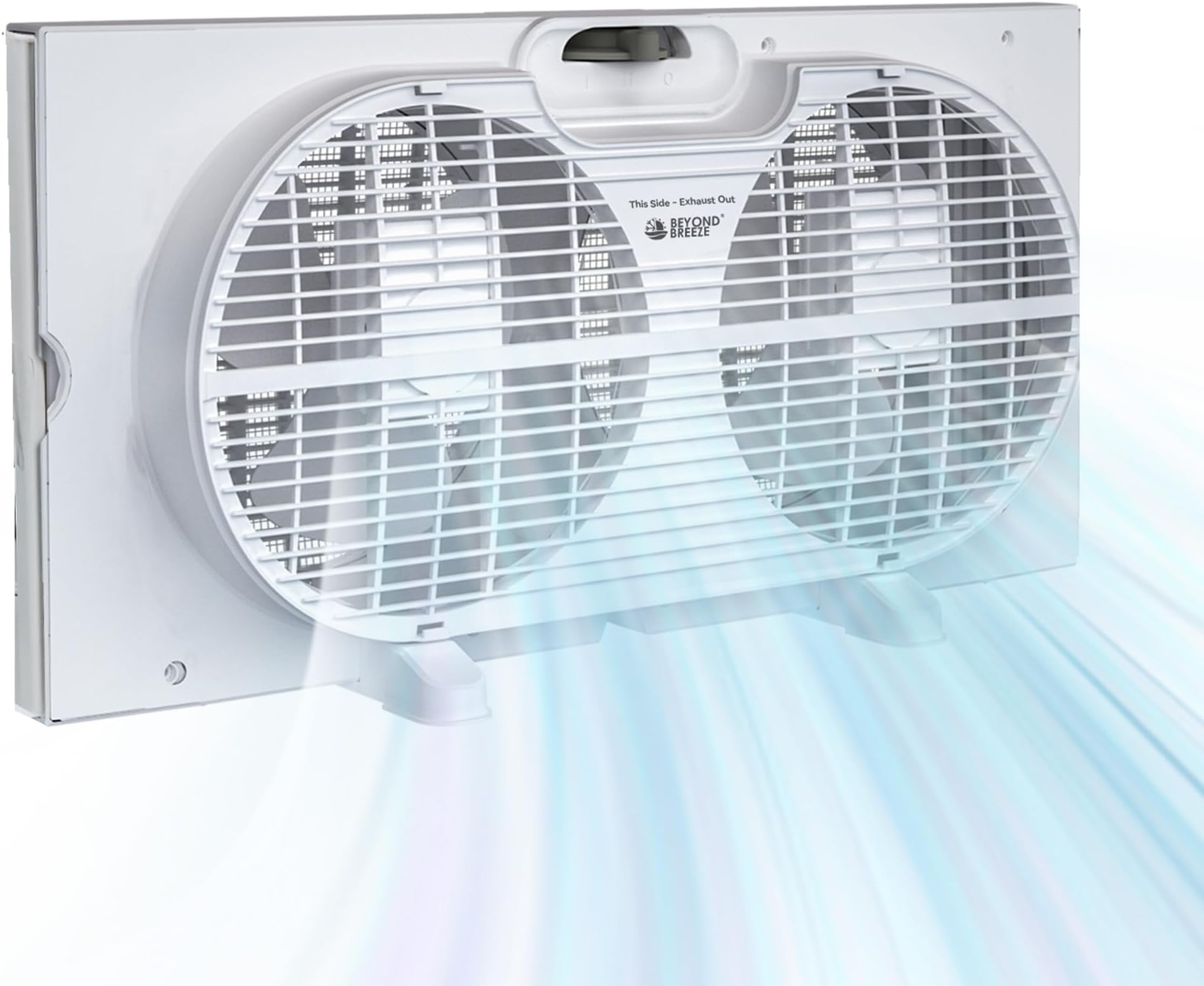 BEYOND BREEZE 9" Twin Window Fan, 2-Speed Expandable Dual Window Fan Manual Controls