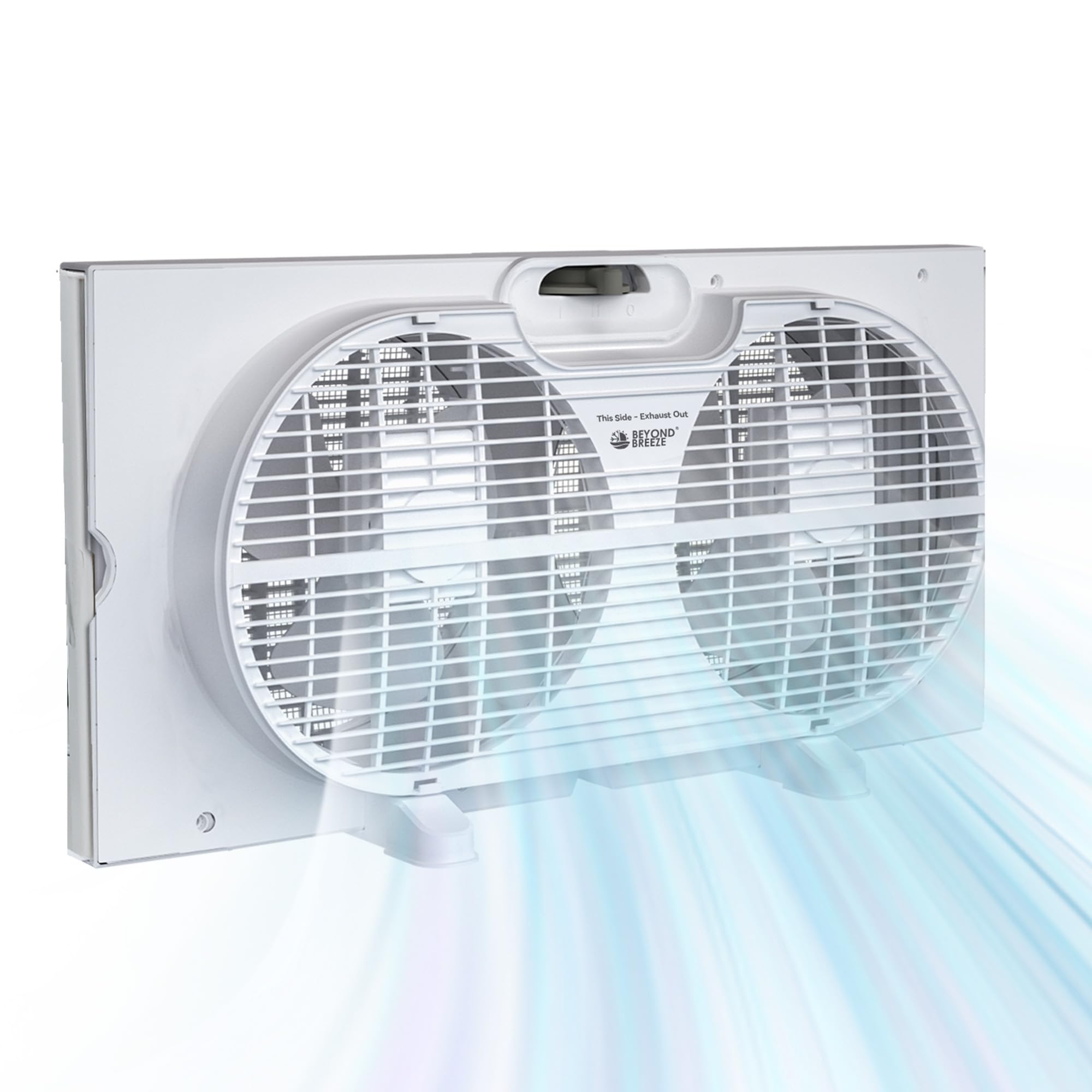 BEYOND BREEZE 9" Twin Window Fan, 2-Speed Expandable Dual Window Fan Manual Controls