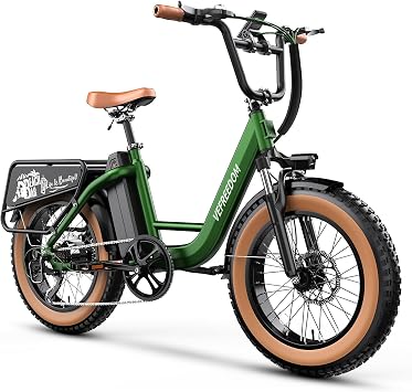 EUY Electric Bike for Adults,1500W Motor Peak 48V 20AH Removable Battery,30MPH Ebike, 20" x 4.0 Fat Tire Electric Bike Commuter Beach Snow Bicycle,7-Speed,Dual Shock Absorber
