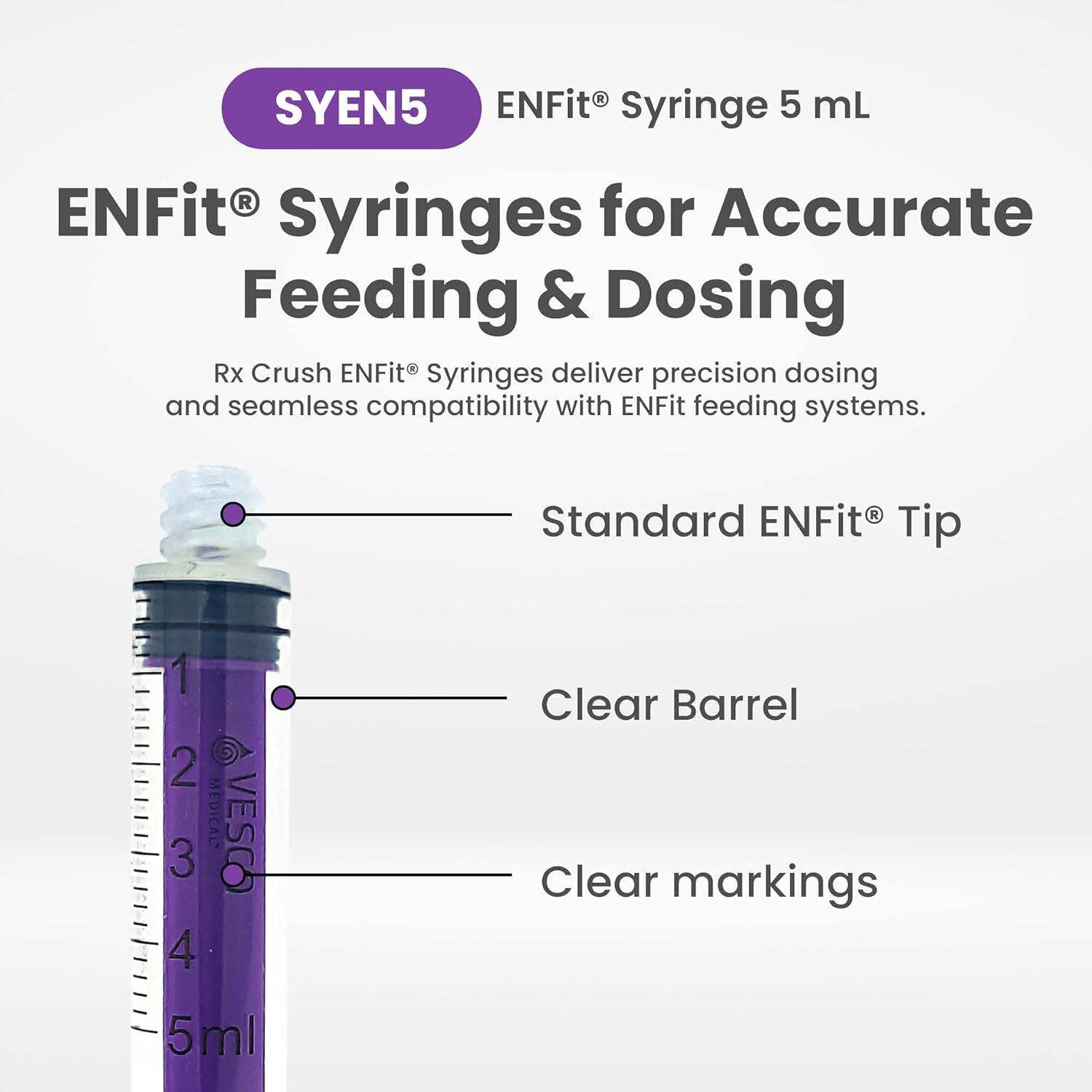 Sterile ENFit® LDT Syringe - 3ml LDT