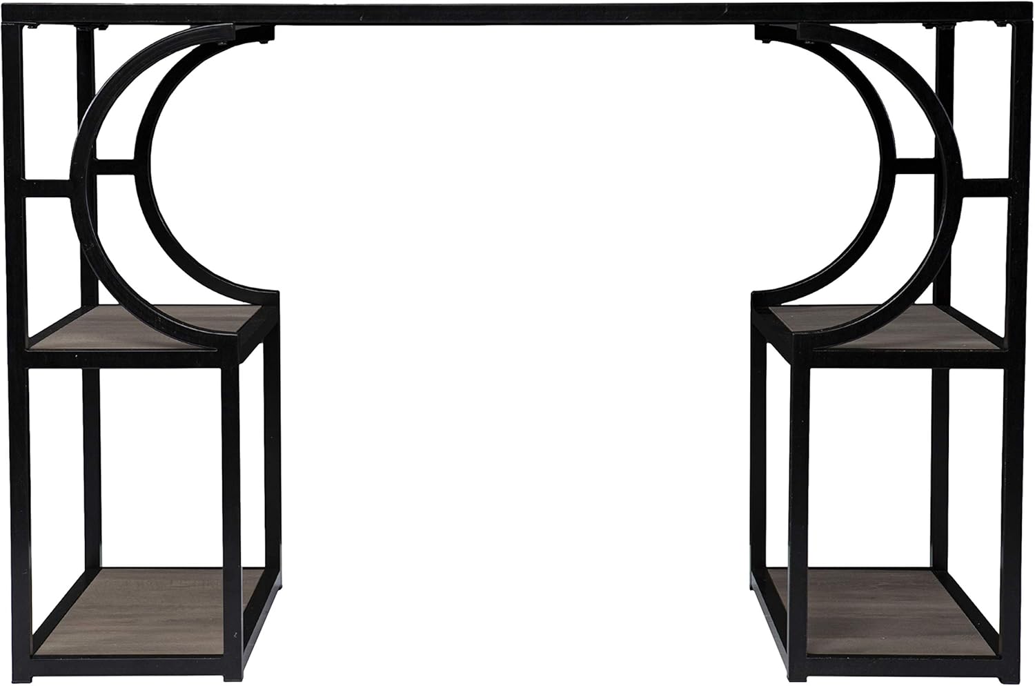 SEI Furniture Tyberton w/Storage Writing Desk, Natural/Black (AMZ7309111OH)