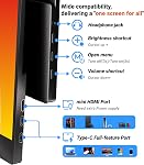 Ingnok Moniteur portable pour ordinateur portable avec support réglable, 15.6 pouces | FHD 1080P, écran d'extension USB C mini HDMI pour ordinateur portable, mini PC, Mac, haut-parleurs intégrés, 1.44lb facile à configurer, 60hz