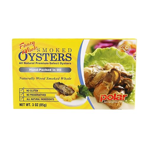 Miniatura 3 de MW Polar Fancy - Ostras ahumadas enteras, 3 onzas (paquete de 12)