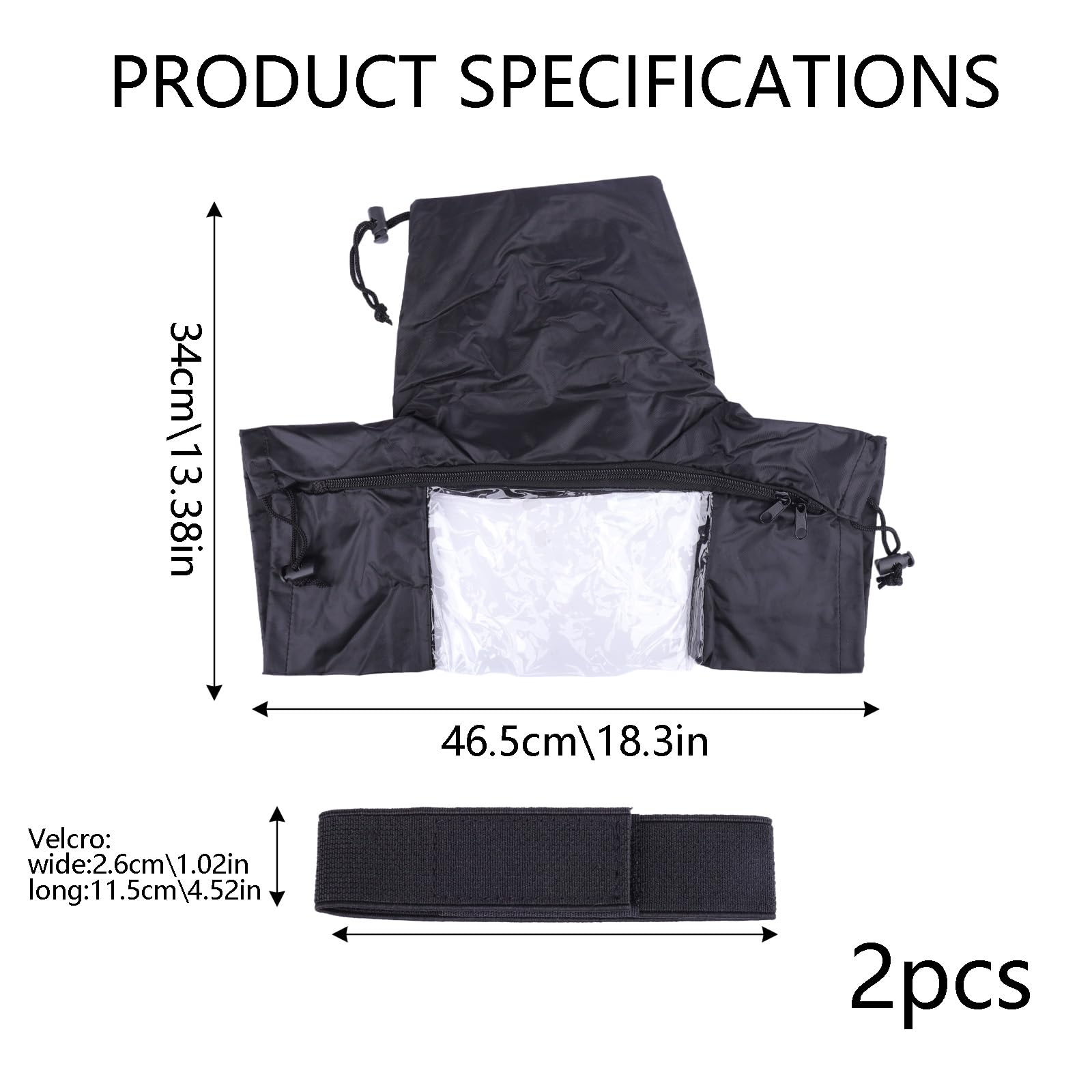 Housse De Protection Imperméable en Nylon pour Appareils Photo Reflex DSLR – Couverture Anti-Pluie pour Fujifilm, Canon, Sony – Ultra Claire avec Manches Réglables Et Accès Facile Aux Commandes