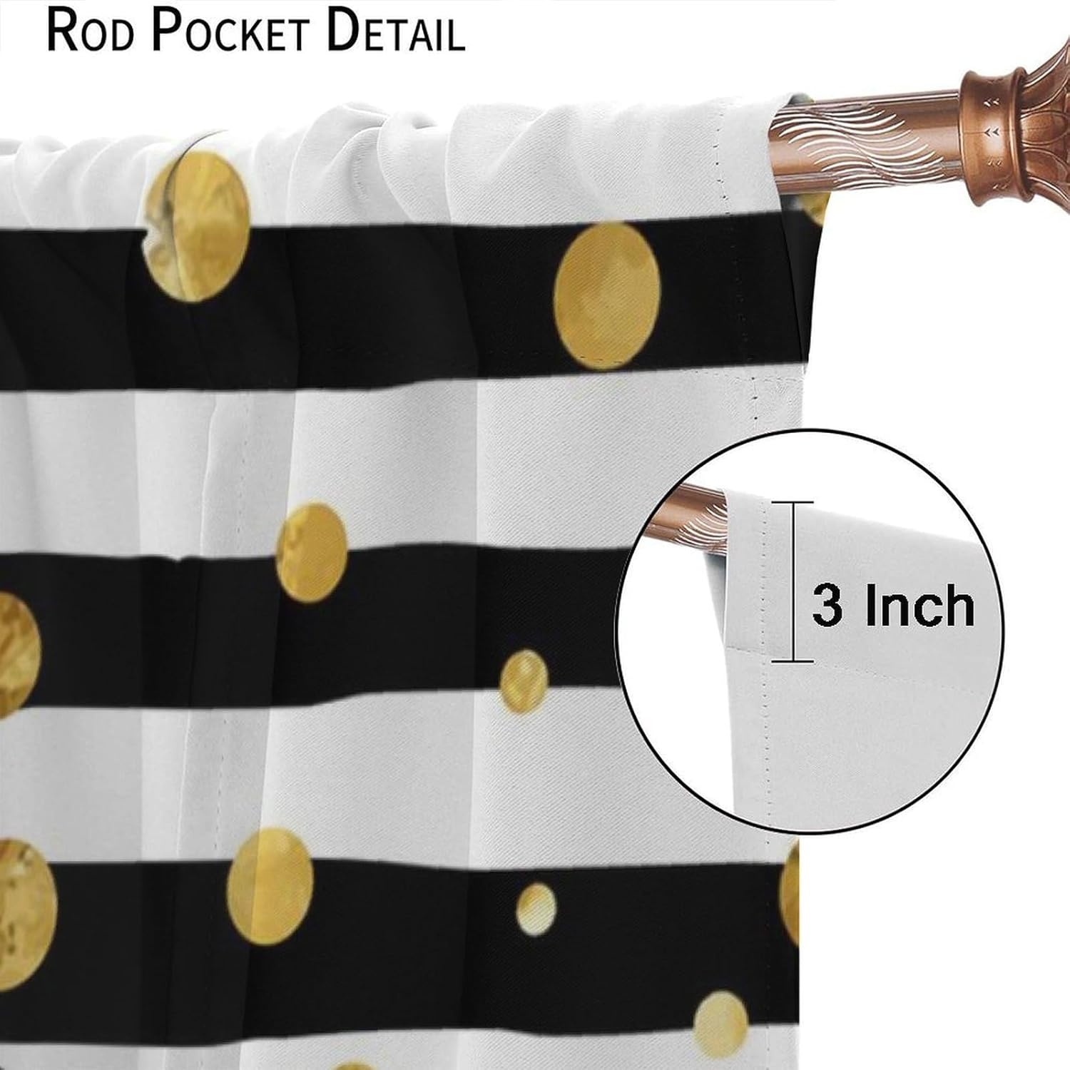 Girly Dresses Blackout Window Curtain Pink Floral Girls Women Fashion Makeup Black And White Stripe Perfume Bottles High Heels for Home Kitchen Restaurant Decoration Window Curtain 2Panel 42"W X 45"L