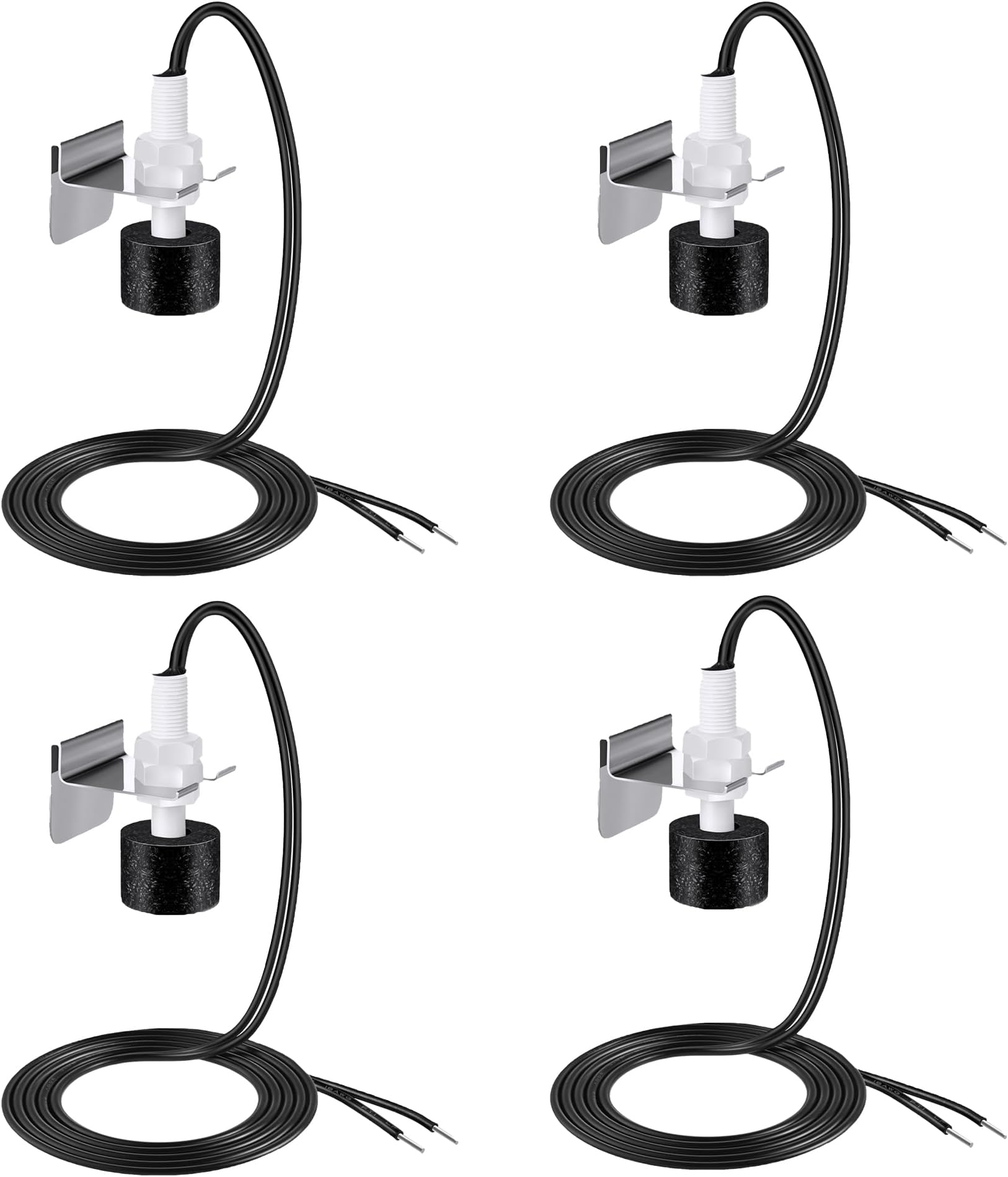 4 Pack SS3 Pan Float Switch with Condensate Overflow Detection, SS3 Condensate Overflow Switch, Water Leak Detector for HVAC System Drain Pans, Install on Primary and Auxiliary Drain Pans