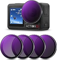 Vista 11 de K&F Concept Filtro de Densidad Neutra Variable ND2-32 de Ajuste por Presión Compatible con DJI Osmo Action 5 Pro, Filtro de Reducción de Luz