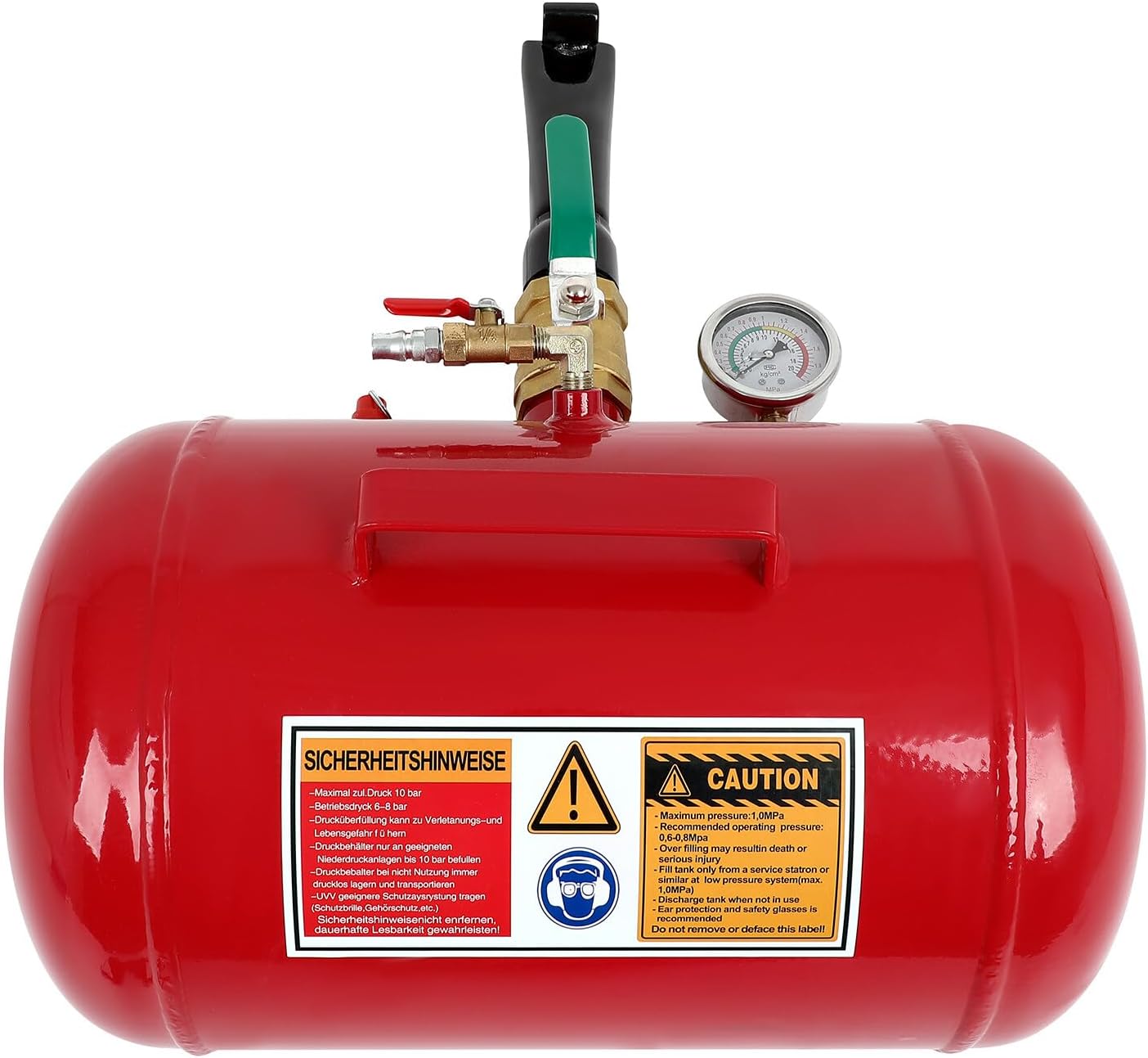 5 Gallon Air Tire Bead Seater 145PSI Blaster Tool Seating Inflator w/Gauge Air Blaster Tool Handheld Tire Seating Blaster Auto Repair Tool Truck ATV,Red