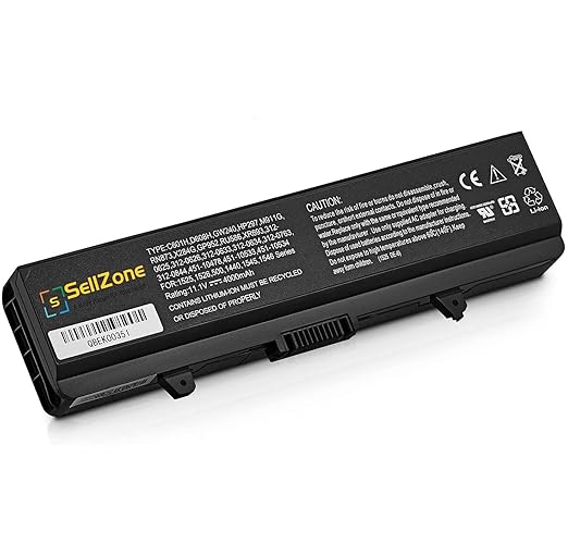 SellZone Laptop Battery for Dell 1545 1440 X284G 1525 PP29L M911G GW240 PP41L RN873 1750 GP252 GP952 1546 1526 1440N 312-0625 312-0626 GW252 RU573 RW240 XR693 P277 Vostro 500 - [6 Cells/4000mAh]