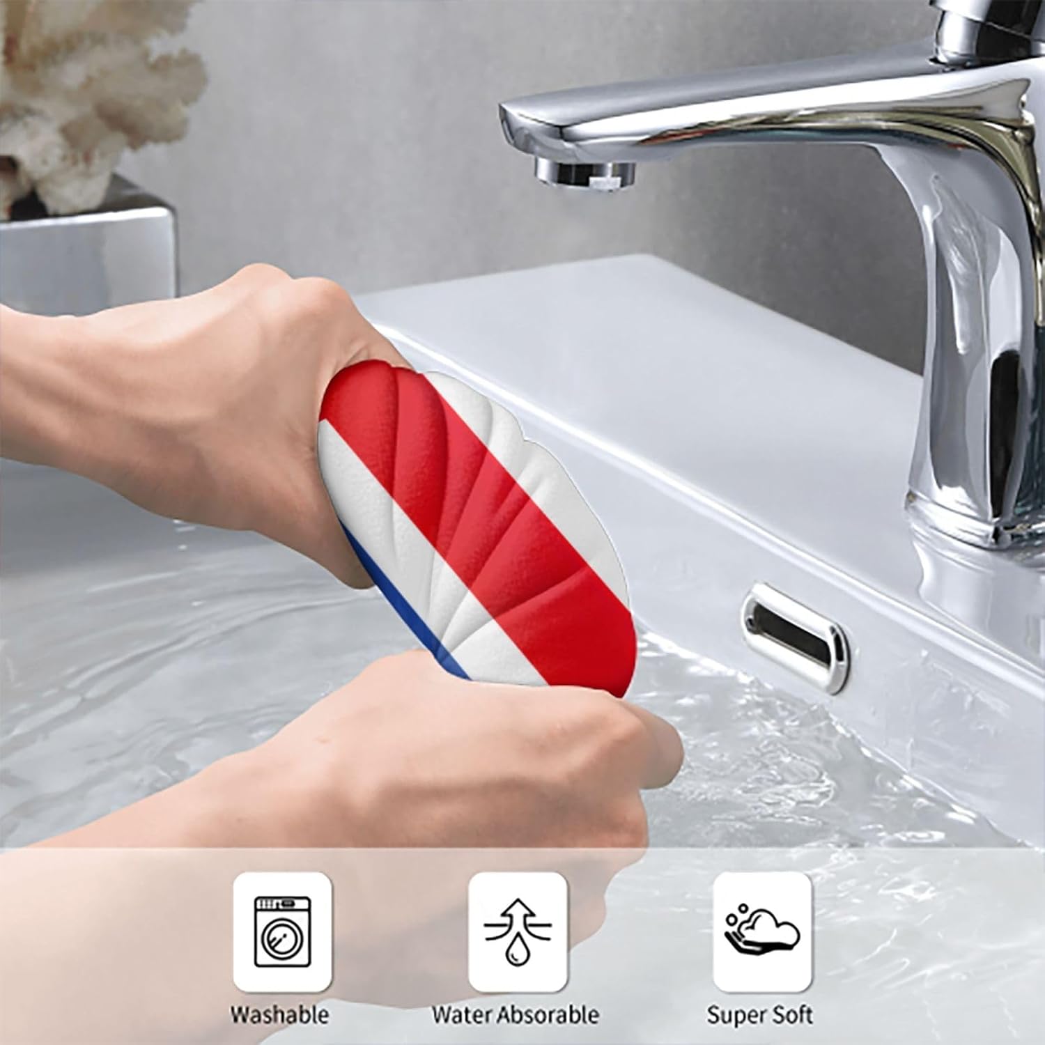 Flag of Iceland Print Hand Towels for Kitchen, Decorative Bathroom Towels Decor Farmhouse Cute for Men Women Gifts