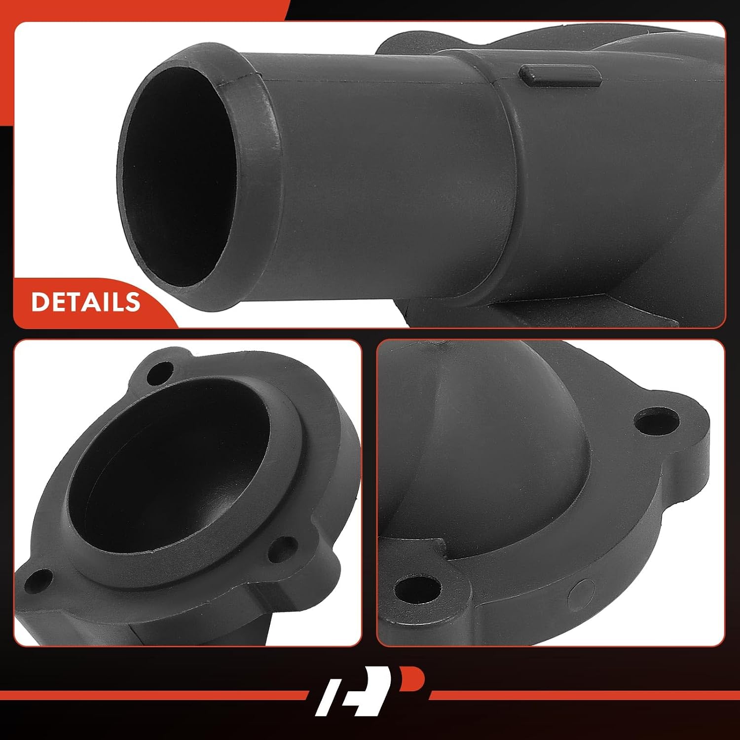 A-Premium Engine Coolant Thermostat Housing Water Outlet [90° Angle] | Compatible with Ford - Fiesta 2001/2003-2009, Fiesta Ikon 2002-2004, Ikon 2003-2007, Ka 2001-2008, 1.6L