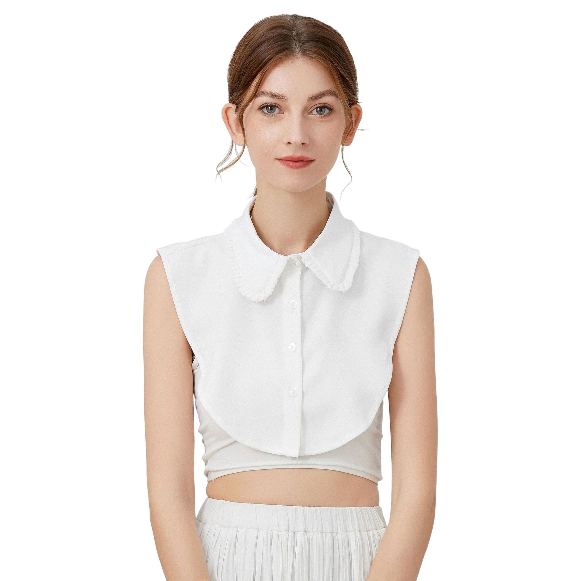 Fake Collar Detachable Half Shirt False Collars Chiffon Dickey Collar for Blouse Dresses