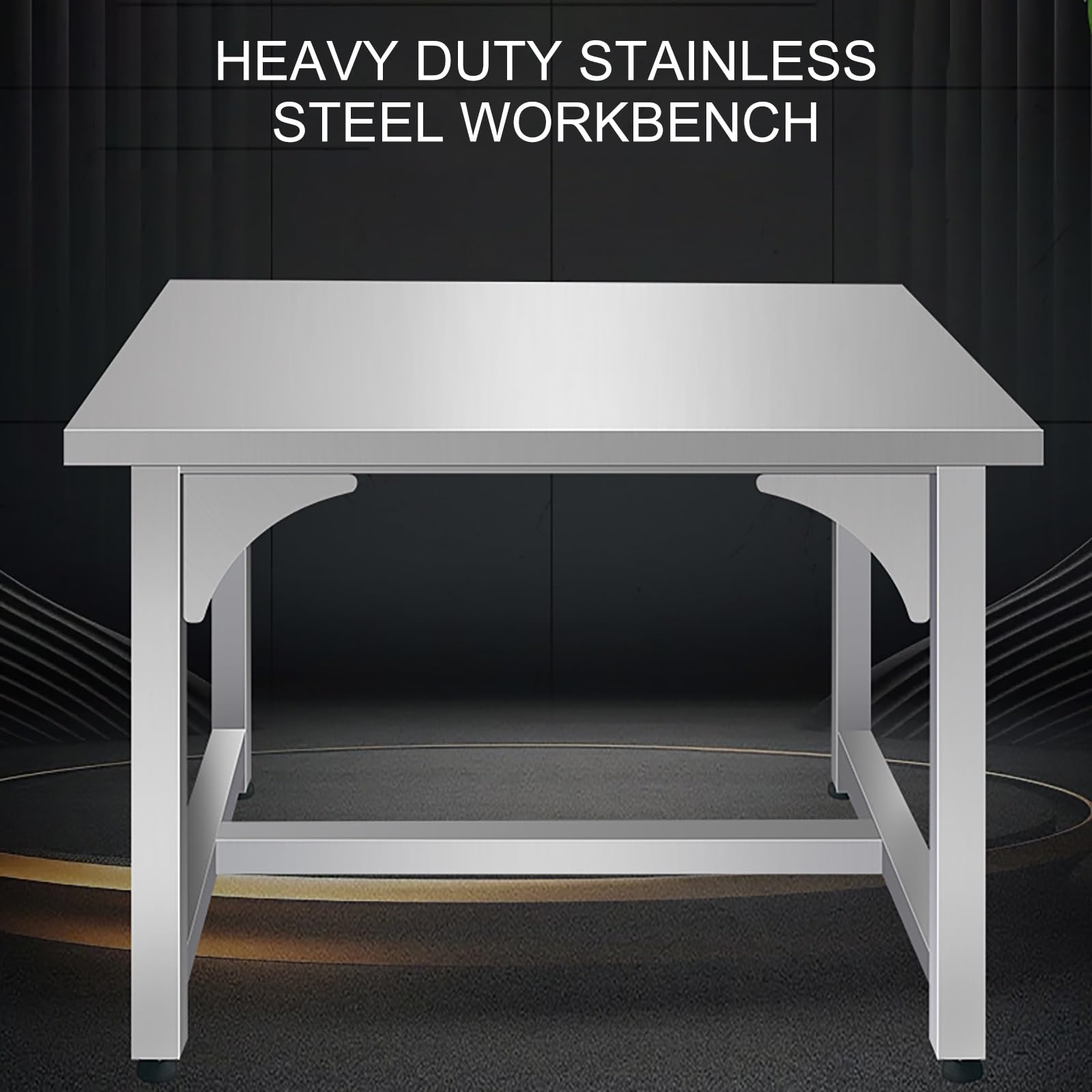 Adjustable Stainless Steel Table, Commercial Heavy Duty Table, Commercial Work Table, for Mechanical Industry, Electronic Maintenance, Gardens and Garages(120 * 60 * 80cm/47.2 * 23.6 * 31.4