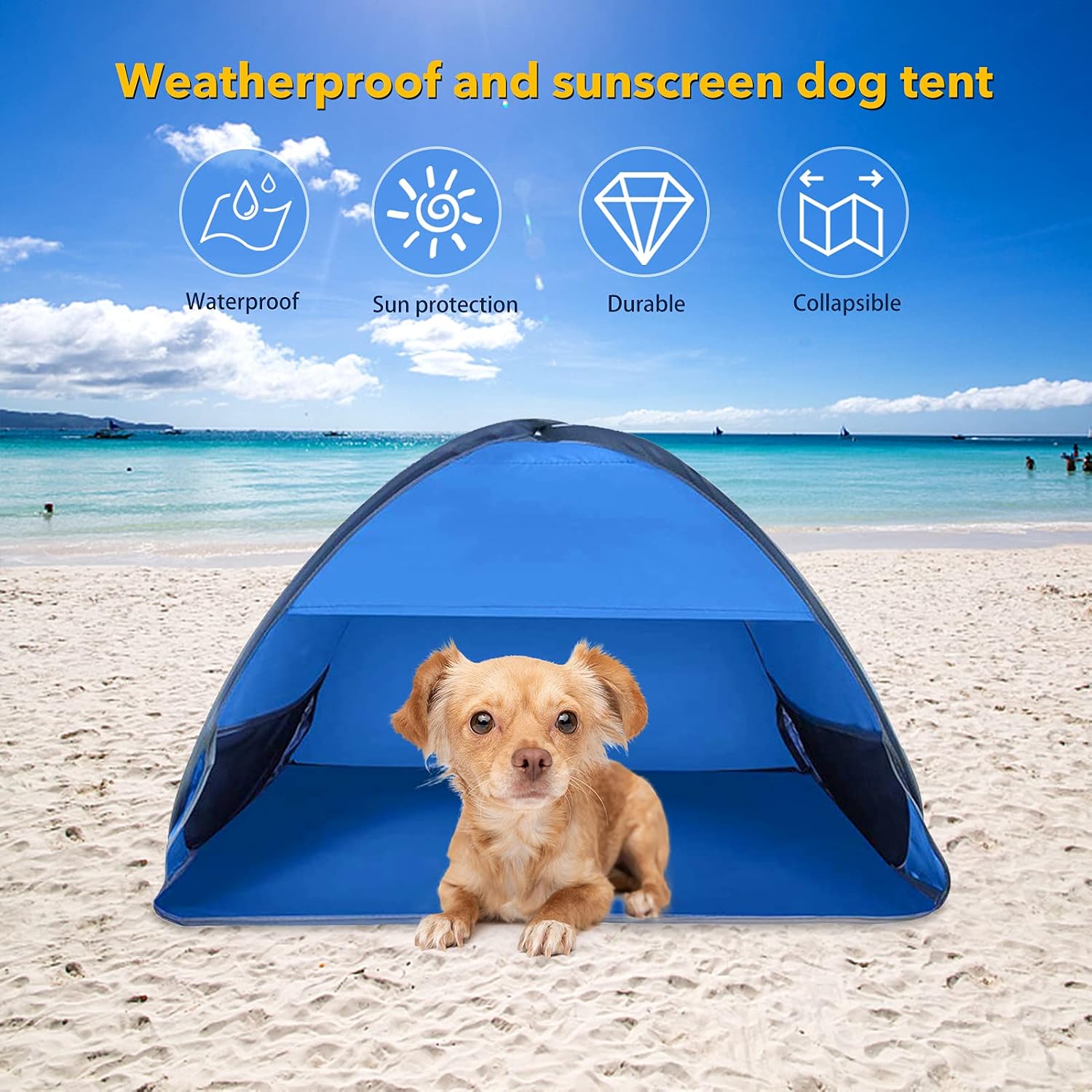 LIIBOT Mini-Pet Beach-Tent Sun Shelter 