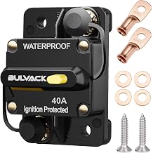 40 Amp Circuit Breaker with Manual Reset for Car Marine Trolling Motors Boat ATV Manual Power Protect for Audio System Fuse, 12V-36V DC, Waterproof