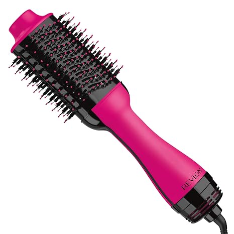 Revlon Salon One-Step Haartrockner und Volumiser – New Pink Edition (One-Step 2-in-1 Styling Tool Ionic und Ceramic Technologie einzigartiges ovales Design für mittlere bis lange Haare)