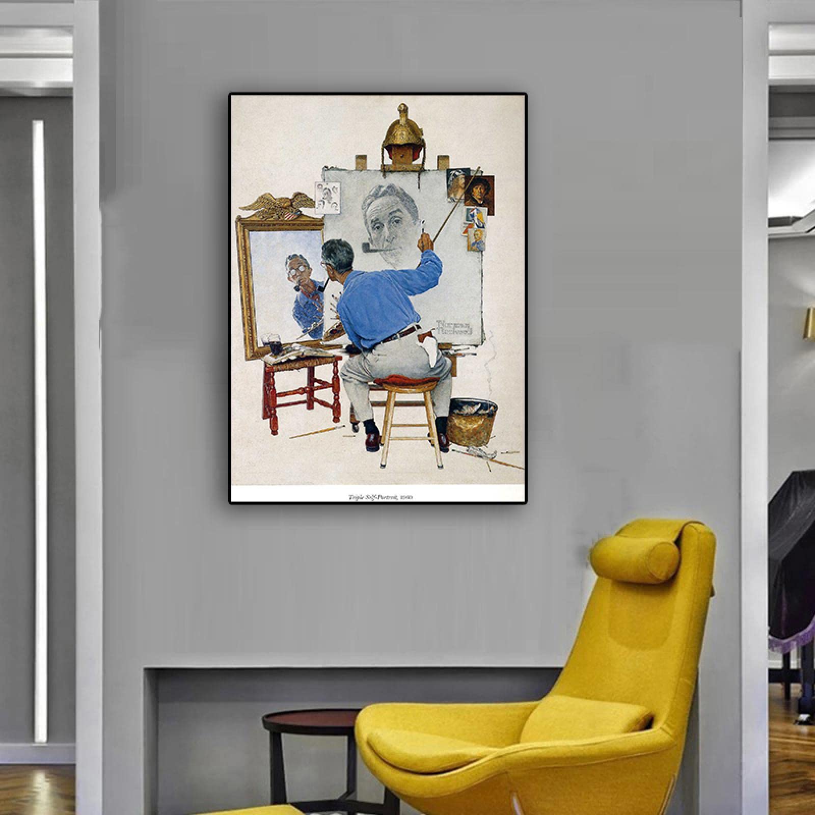 Amazon｜Norman rockwell 有名な絵画 美術品 ポスター(自画像