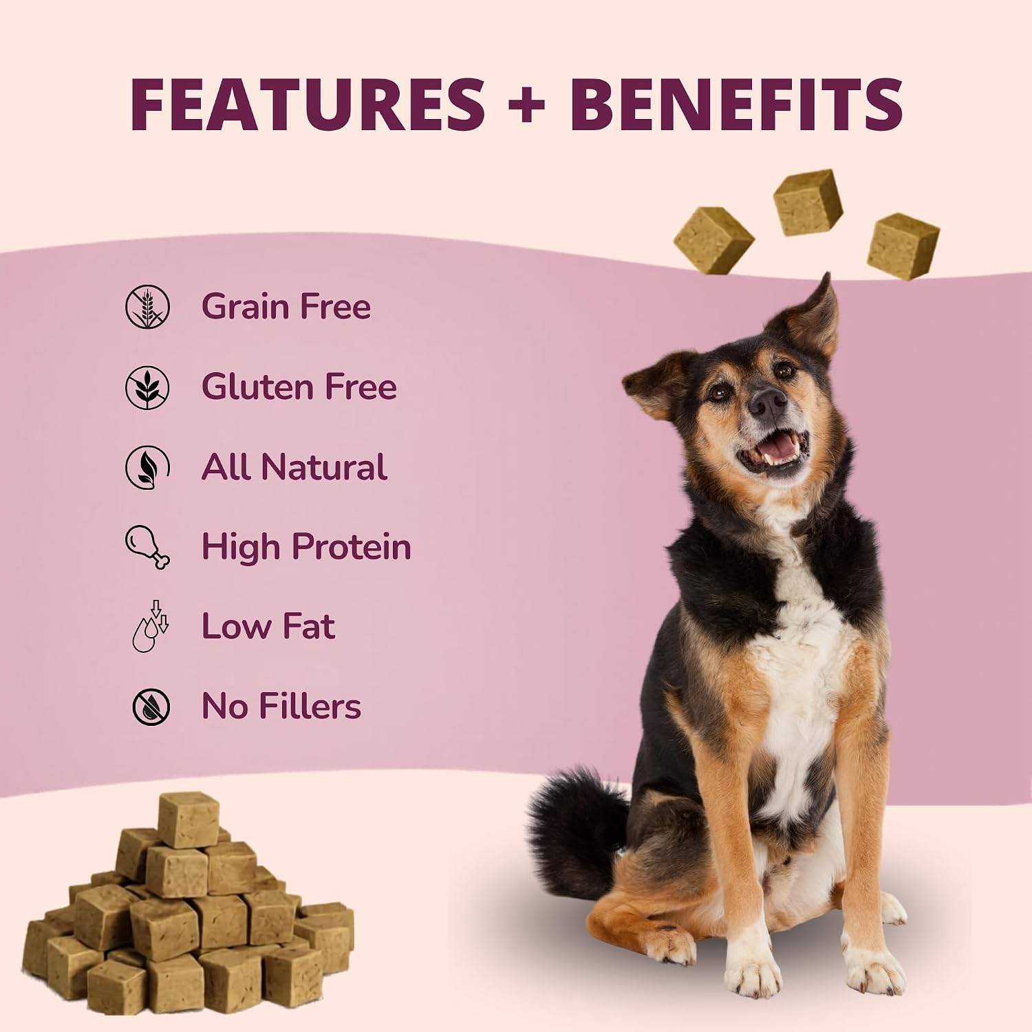 Meow Woof Freeze Dried Beef Liver Dog Treats, Single Ingredient, High Protein Natural Dog Treats, Grain Free Training Treats for Dogs & Puppies, Freeze Dried Liver Treats, 113g