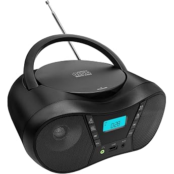 Portable CD Player, CD Radio, Built-in Stereo Speaker, Rod Antenna, Recorder, CD Player, CD/USB/AUX/FM Radio, Battery Powered