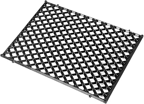 Utheer Ceramic Diamond Grill Grates for Weber Genesis II & Genesis II LX 300/600 Series, Porcelain-Coated Cast Iron Cooking Grate Replacement, Nonstick Heavy-Duty BBQ Grill Grate