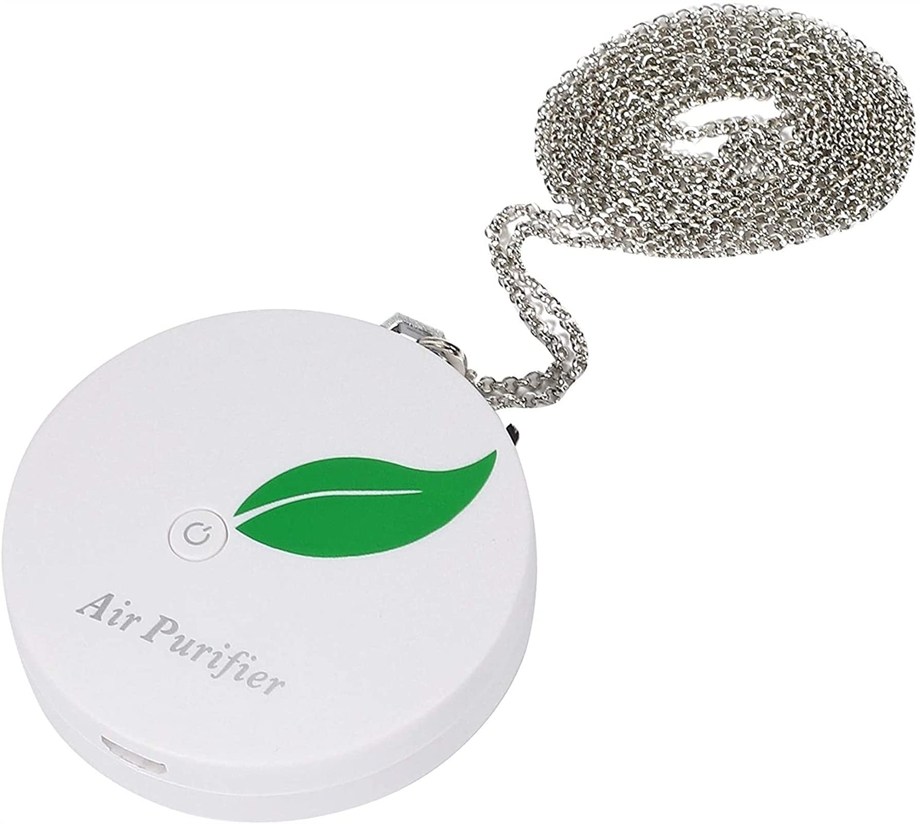 Purificador de aire para el hogar, purificador de aire negativo, collar portátil, para adultos y niños, color blanco