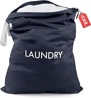 Wiseboy 120L Extra Large Travel Laundry Bag with Heavy-Duty Zipper, Navy | Water-Resistant Nylon Dirty Clothes Organizer for College Dorm, Camping, Tear-Resistant Storage Bag for Laundry Mat & Moving