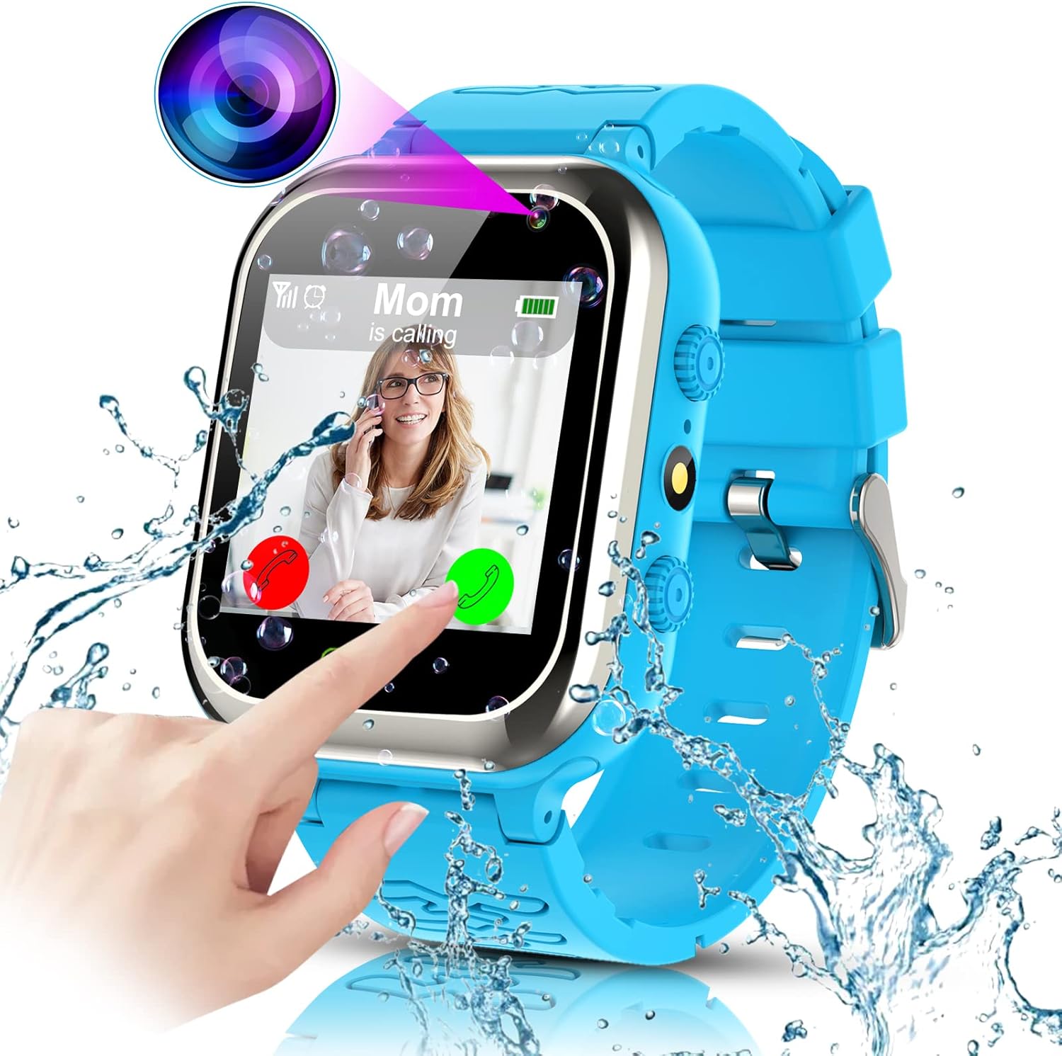 YEDASAH Montre Connectée Enfant Smartwatch Telephone Fille Garçon avec Appel SOS,11 Jeux