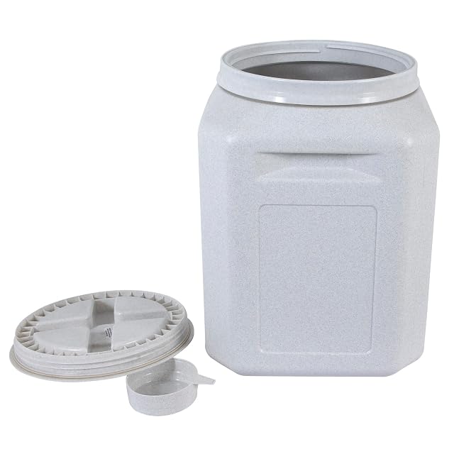 Foto 2 de 8 de Gamma2 Vittles Vault Outback contenedor de almacenamiento de alimentos para mascotas, gris, 50 libras