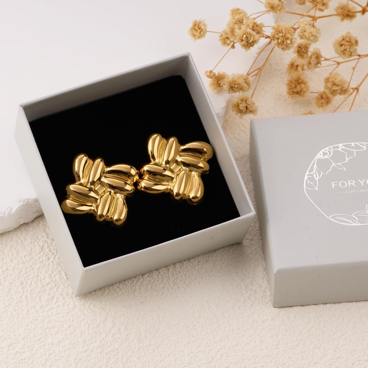 18K Gold Plated Earrings for Women Cute Earrings Chunky Drop Dangle Earrings Trendy Earrings Jewelry Gift for Women - Image 6