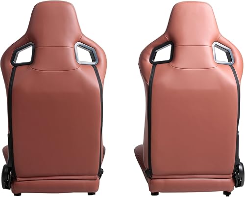 Miniatura 6 de Asientos ergonómicos de carreras de 2 piezas asientos ajustables de doble tobogán definitivo para juegos, asientos de juego de simulador de carreras