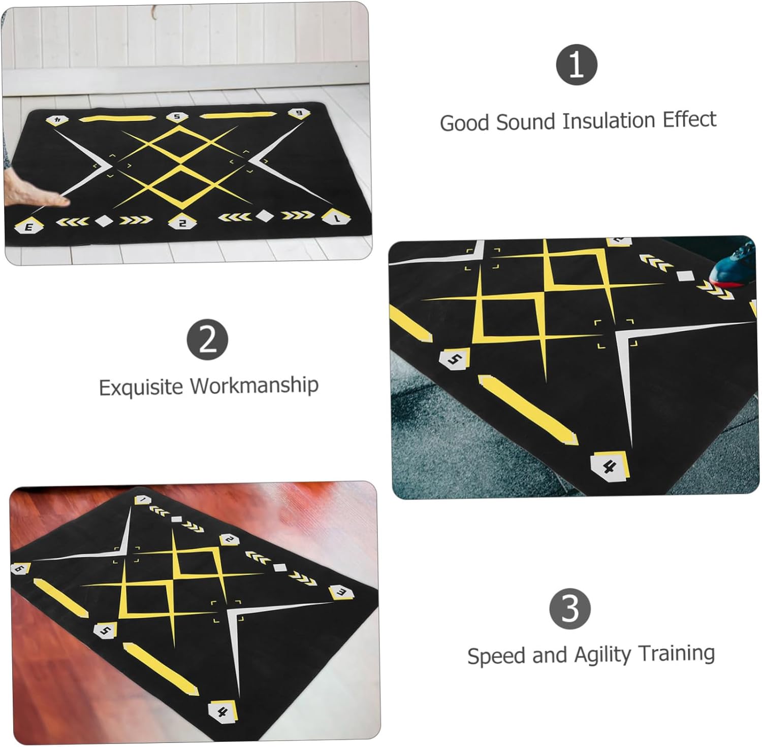Indoor Soccer Training Mat with Anti-Slip Design Durable Footstep Training Pad for Ball Control Non-Skid Fitness Carpet for Enhanced Agility and Coordination for All Skill Levels