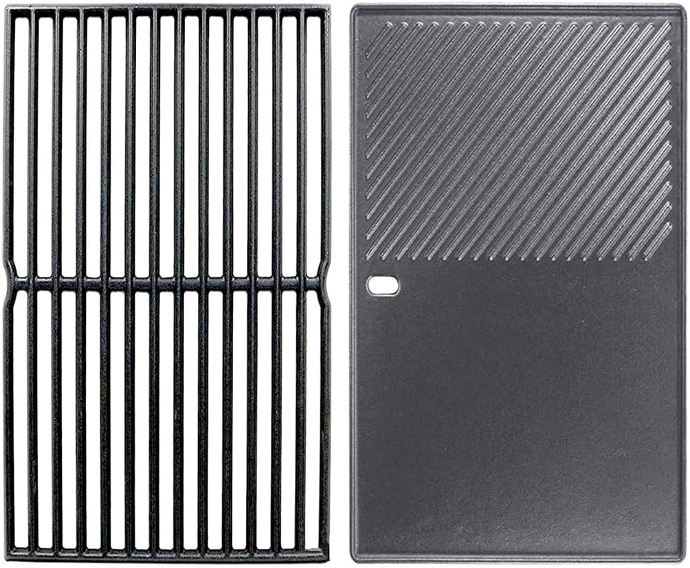 C752B 15 Inch Grates (1-Pack) and Griddle (1-Pack) Replacement for Weber 7522 7521 Genesis Silver A Spirit 210 Spirit e210 Spirit 500 Parts