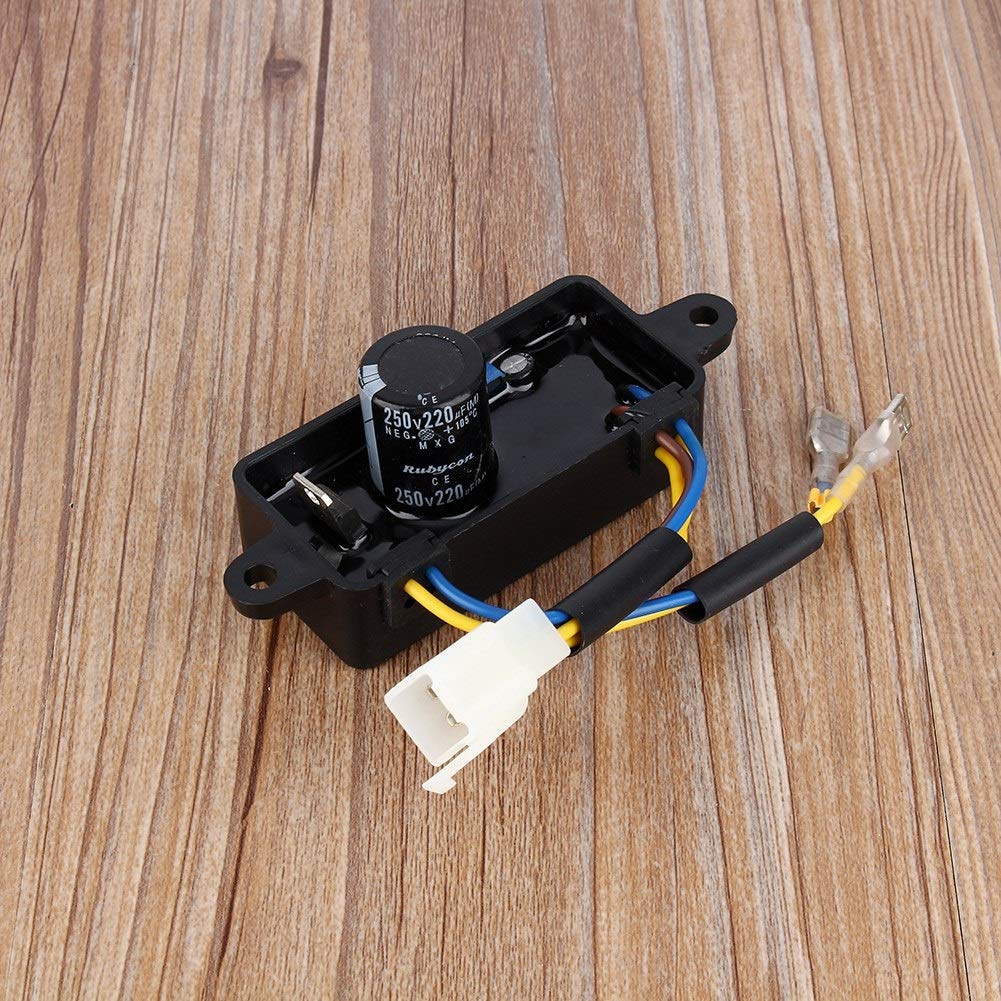 Regolatore Di Tensione AVR Per Generatori Monofase 2-3 KW | Compatto 110x38x35 Mm, Avviamento Elettrico, Nero