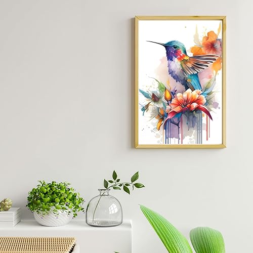 Miniatura 2 de Ginkko Kit de pintura por números para adultos, principiantes y niños de 8 a 12 años con marco de madera, fácil acrílico sobre lienzo de 9 x 12