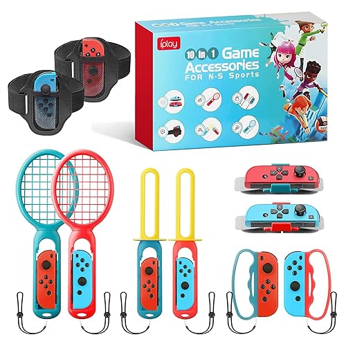 2022 Switch Sports Accessories Bundle - 10 in 1 Family Sports Game Accessories Kit Compatible with SwitchSwitch OLED for Nintendo Switch Sports