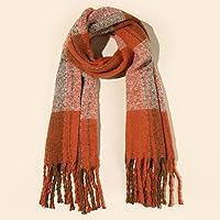 Vista 16 de Bufanda cálida para mujer, colorida y suave, cómoda, elegante chal de pashmina para clima frío, bufanda larga de moda, borla de coleta