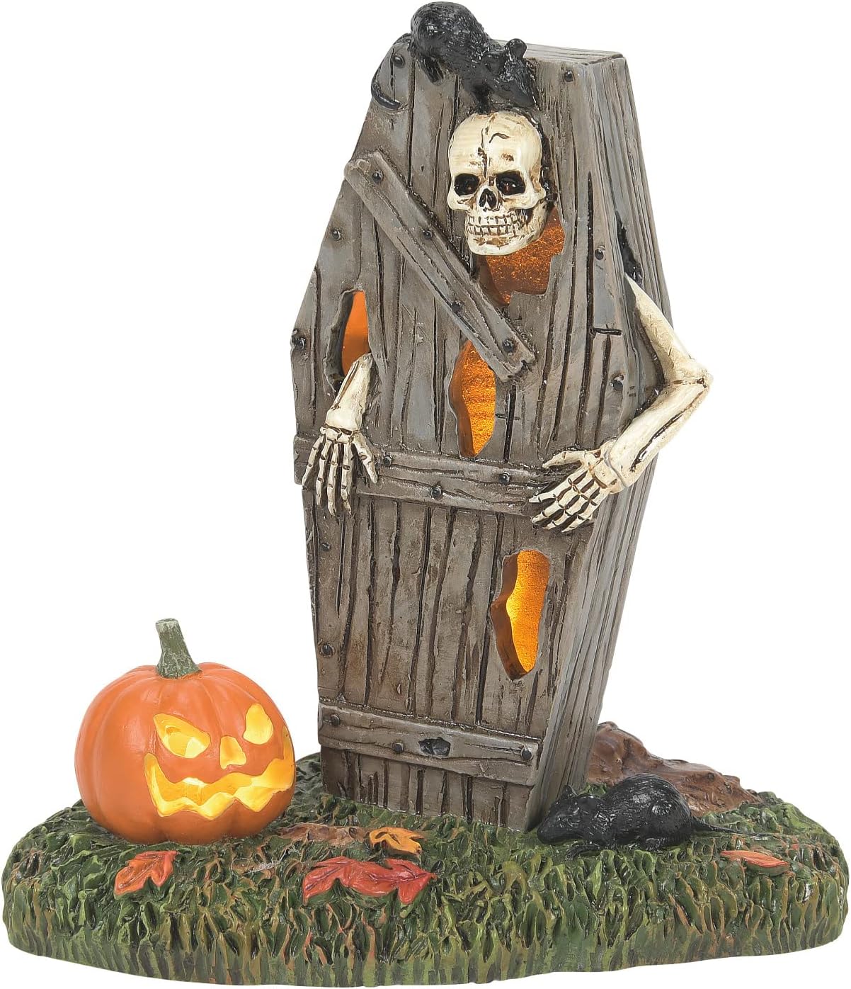 Department 56 Village Collection Accessories Halloween Raised from The Dirt Lit Figurine, 4.1 Inch, Multicolor