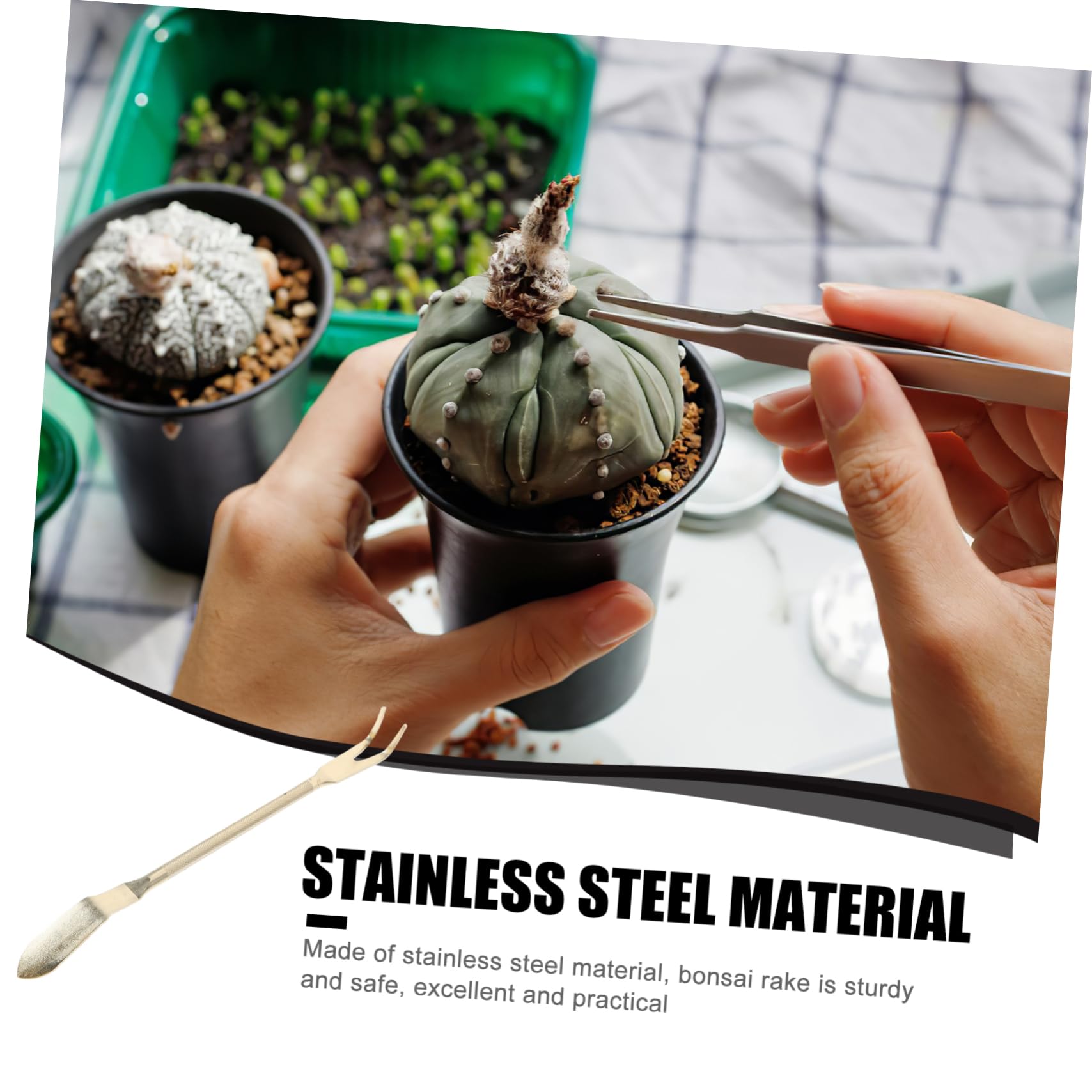 Toddmomy 3 Rastrillos De Mano De para Herramientas De Jardín Rastrillo para Bonsáis Pinzas De Jardinería Herramienta para Bonsáis Herramienta para Macetas Rastrillo De